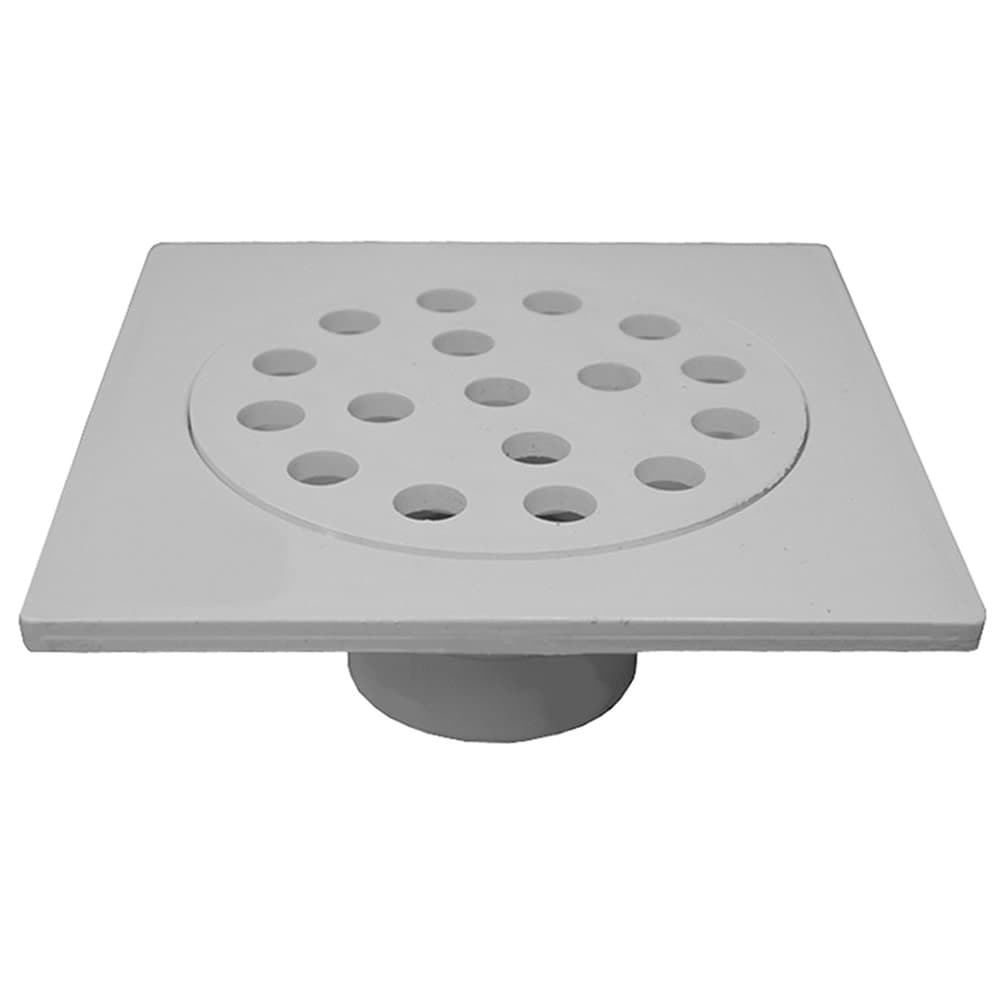 Jones Stephens D40020 6 X 6 Square Pvc Utility Drain With Pipe Stop