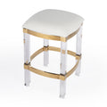Butler Jordan Acrylic Polished Brass Counter Stool