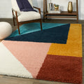 Jordan Color Block Shag Area Rug