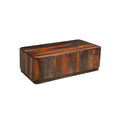 Jordan Solid Sheesham Wood Block Coffee Table With Platform Base