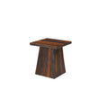 Jordan Solid Sheesham Wood End Table With Geometric Pedestal Base