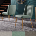 Jose Gold Finish Fabric Dining Chair By Inspire Q Modern