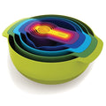 Joseph Joseph Nest 9 Plus 9 Piece Compact Mixing Bowl Food Prep And Measuring Set