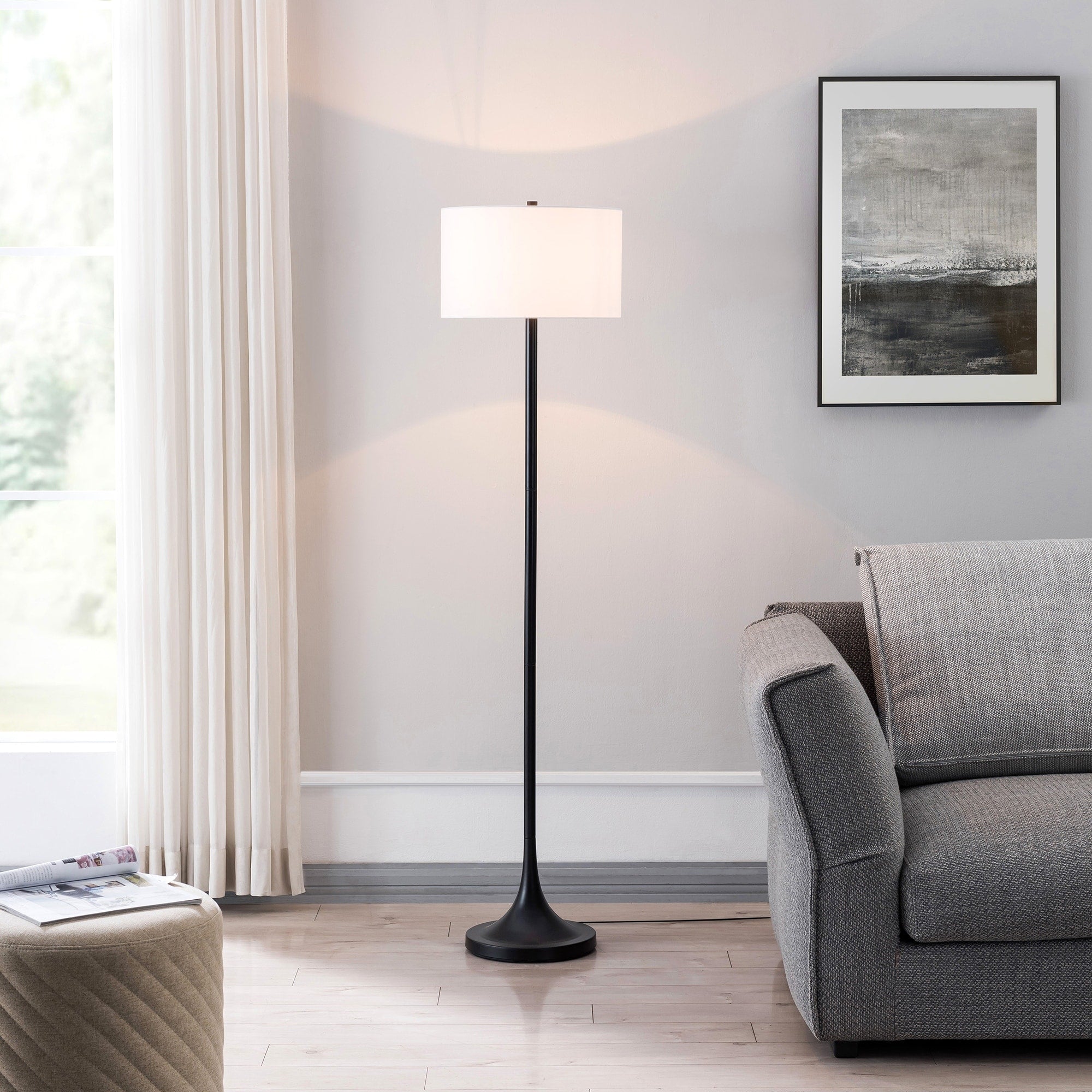 Josephine Blackened Bronze Floor Lamp