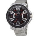 Joshua Sons Mens Date Wheel Silver Tone Mesh Strap Watch