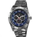 Joshua Sons Mens Multifunction Sunray Dial Blue Bracelet Watch