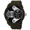 Joshua Sons Mens Swiss Quartz Dual Time Multifunction Green Strap Watch