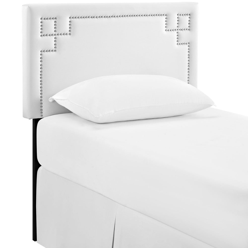 Josie White Vinyl Headboard