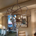 Jossie 8 Light Crystal 30 Inch Bronze Finish Chandelier
