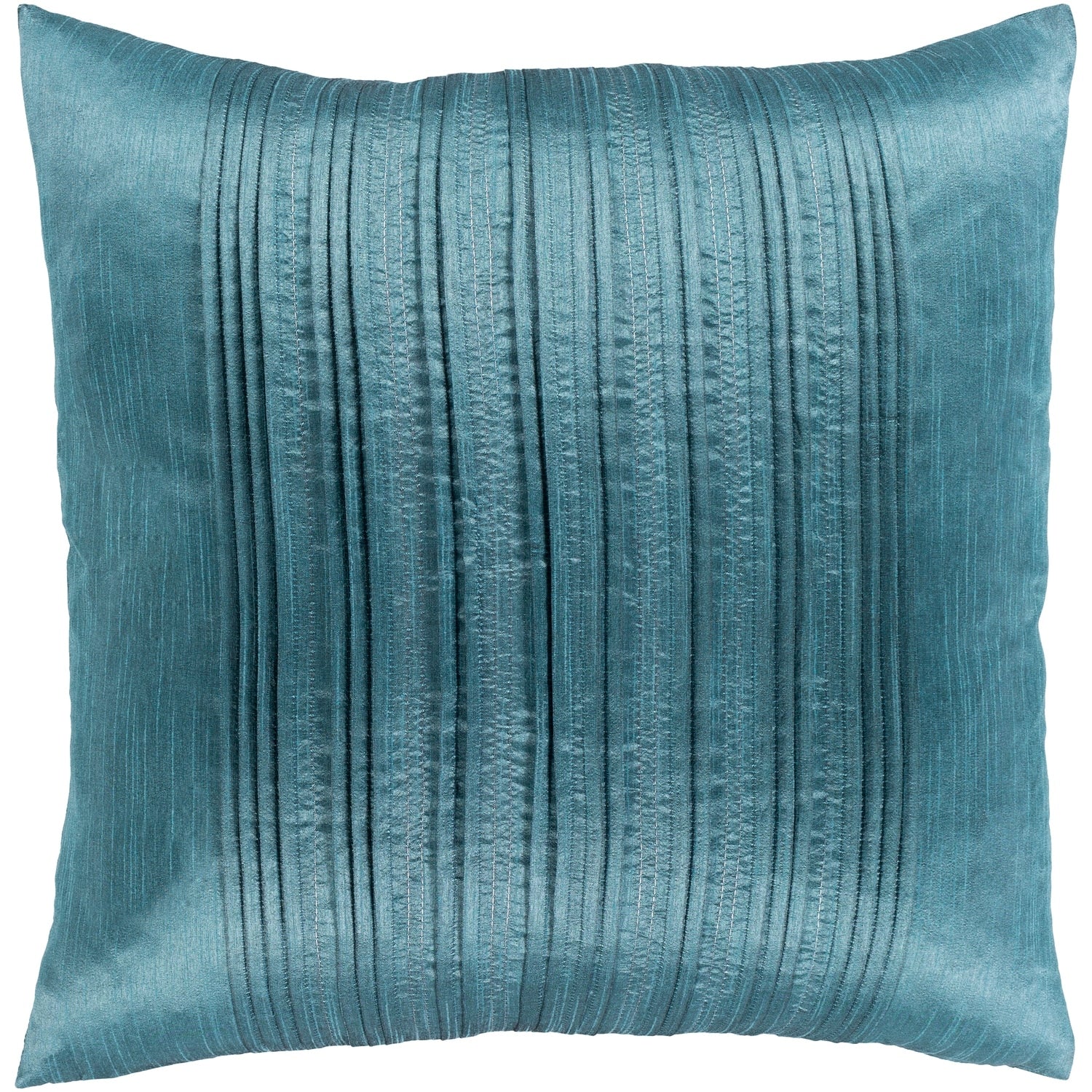 Josune Metallic Teal Feather Down Or Poly Filled Throw Pillow 20 Inch