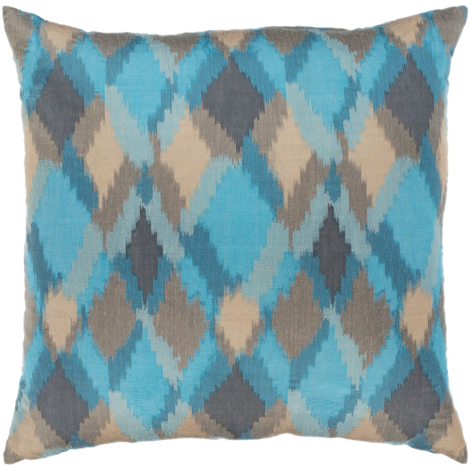Jourdain Modern Reversible Aqua Feather Down Or Poly Filled Throw Pillow 20 Inch