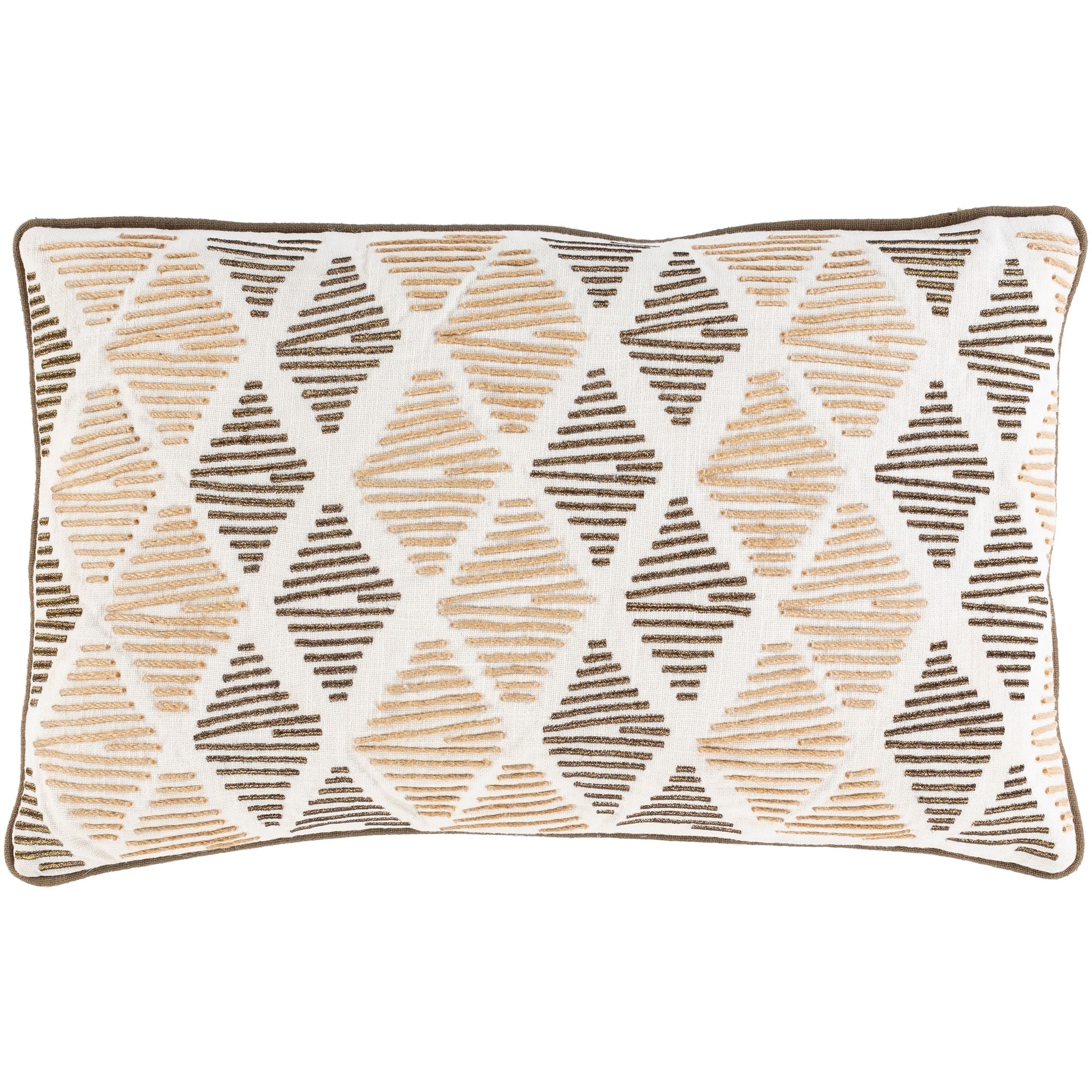 Jovan Embroidered Cotton Lumbar Throw Pillow