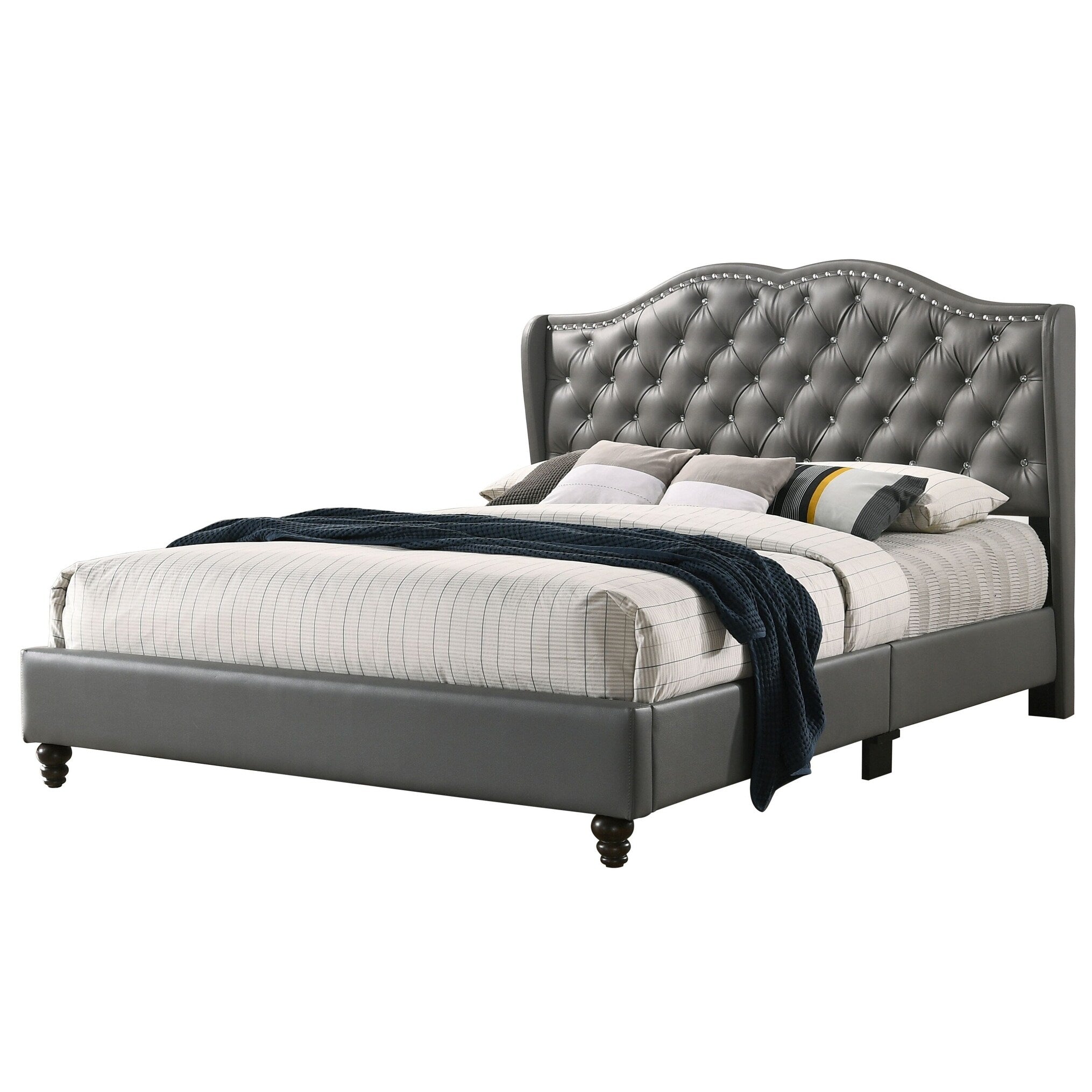 Joy Jewel Tufted Upholstered Bed