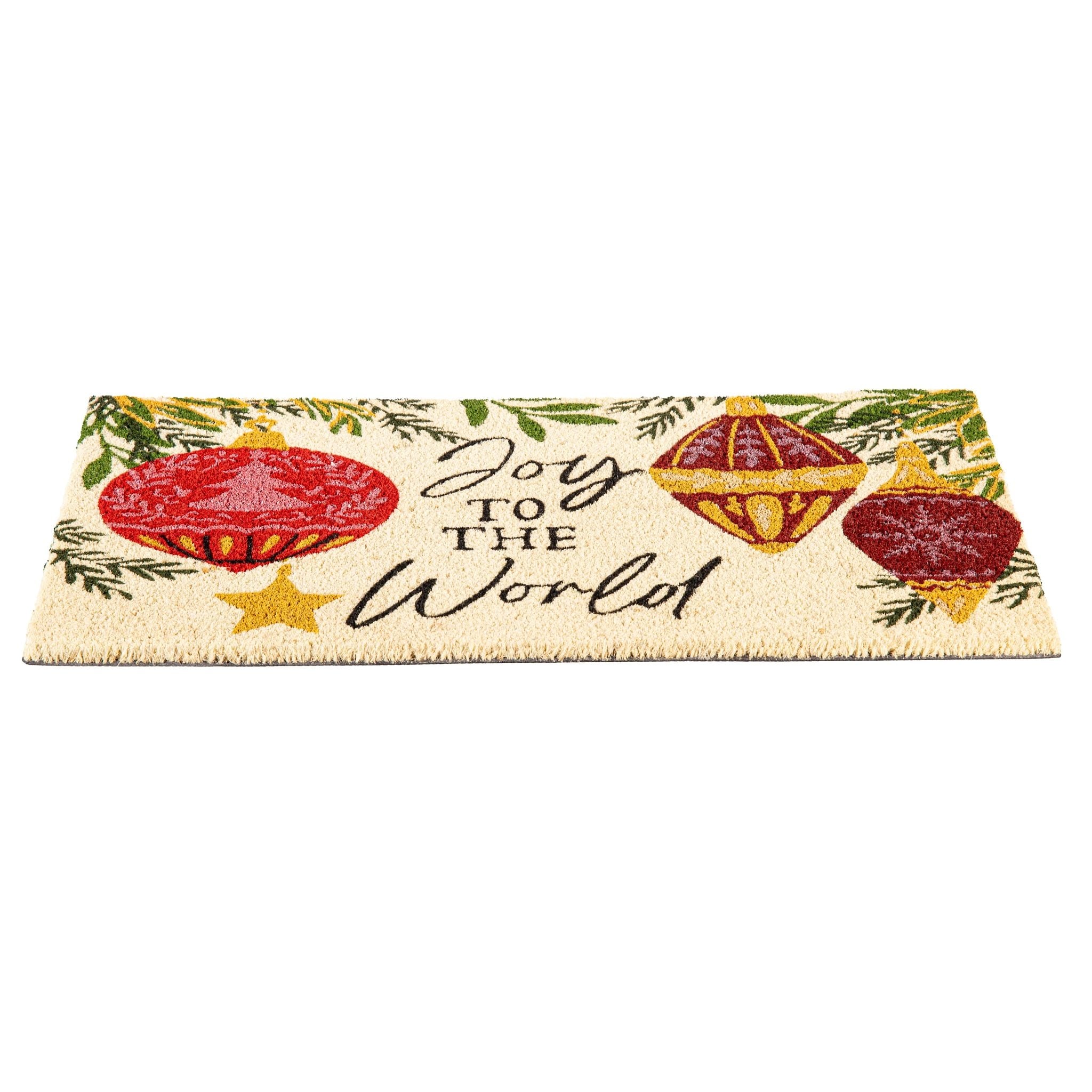 Joy To The World Ornaments Coir Door Mat 30 X 18 30 X 18
