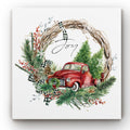 Joy Truck Wreath Gallery Wrapped Canvas