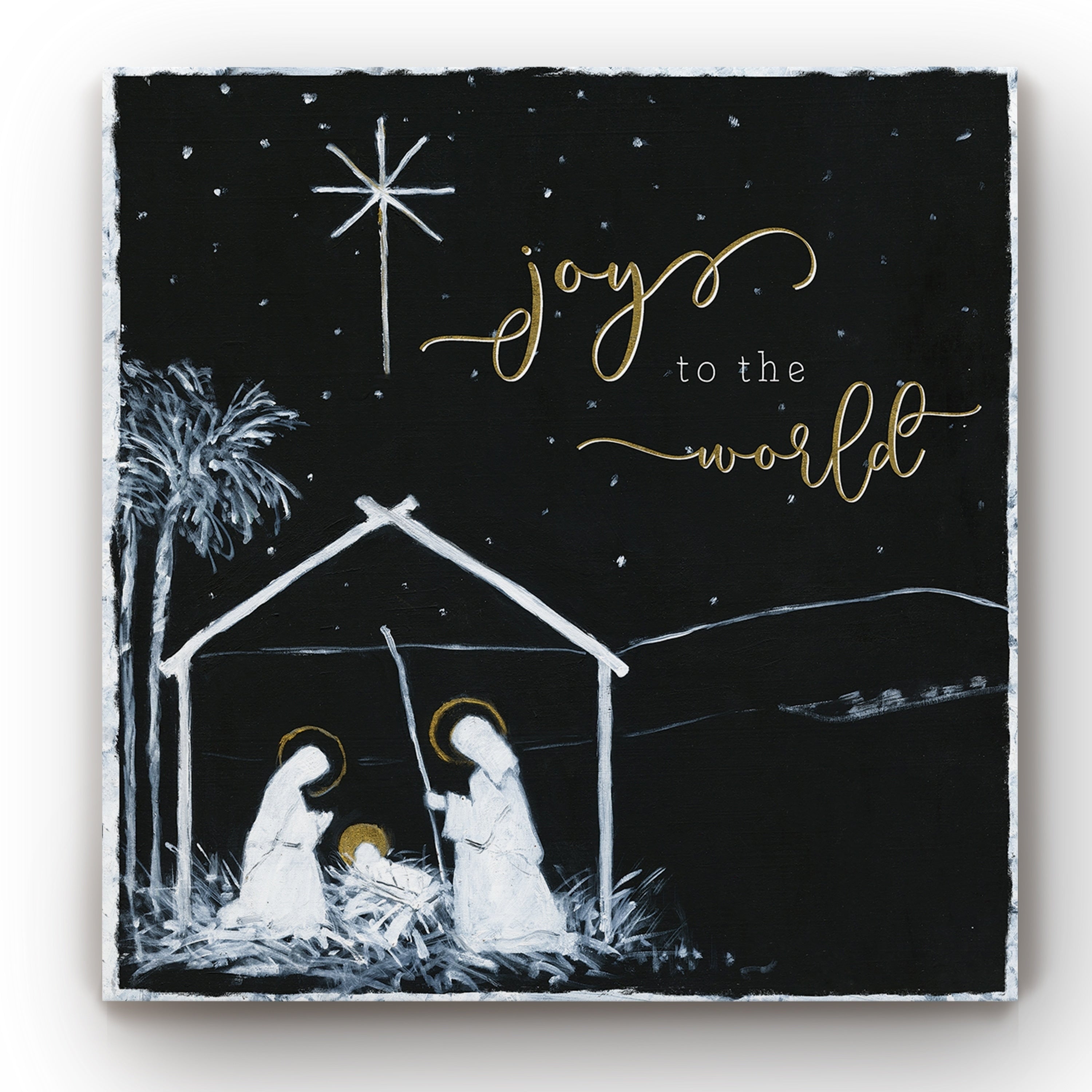 Joy To The World Nativity Gallery Wrapped Canvas