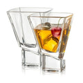 Joyjolt Carre Square Martini Glasses Set Of 2 8 Ounce Cocktail Glasses