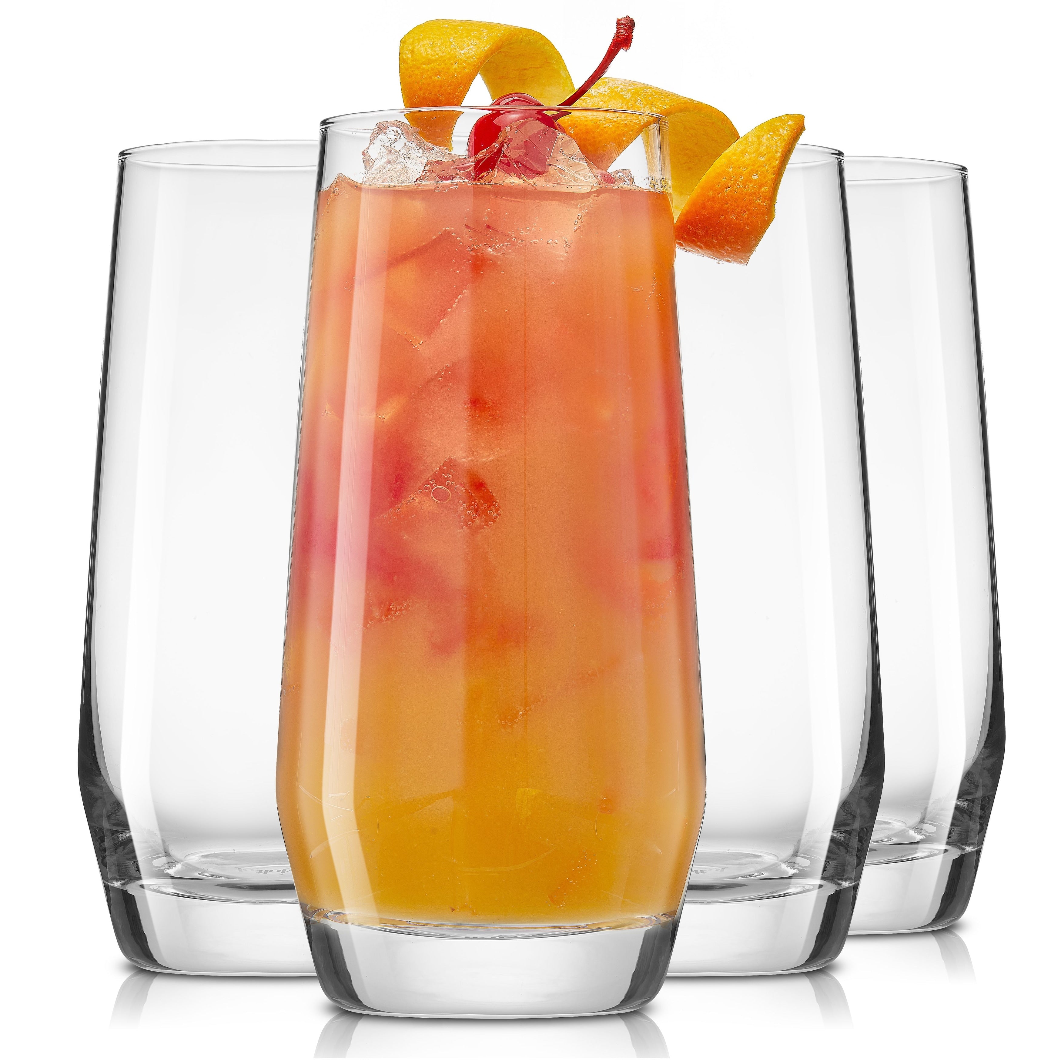 Joyjolt Gwen 18 Oz Highball Glasses Set Of 4 Drinking Glasses