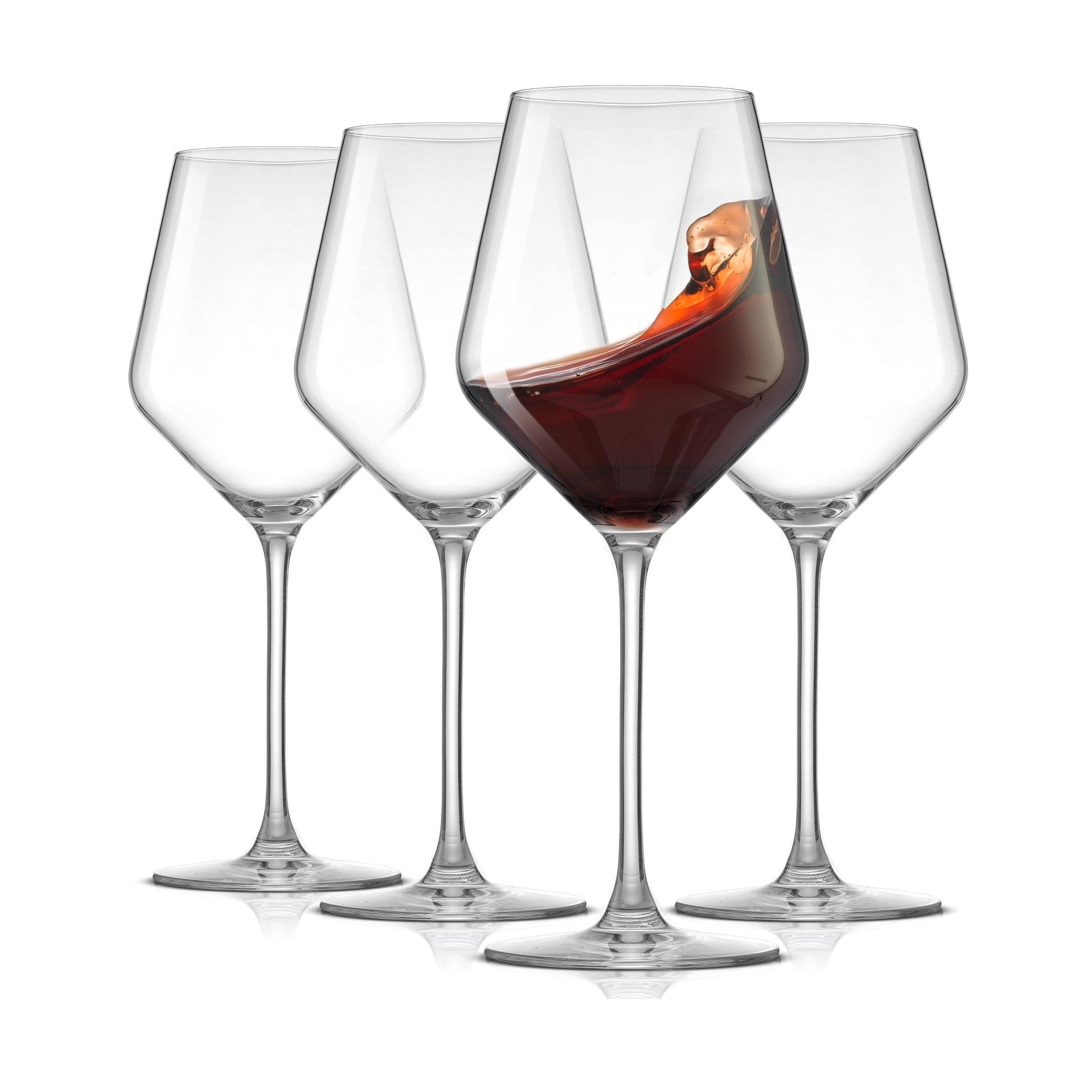 Joyjolt Layla Non Leaded Crystal Long Stemmed Wine Glasses Set Of 2 23.6 Oz