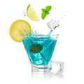 Joyjolt Octagon Aqua Vitae 8.6 Oz Crystal Martini Glasses Set Of 2 Off Base Glasses