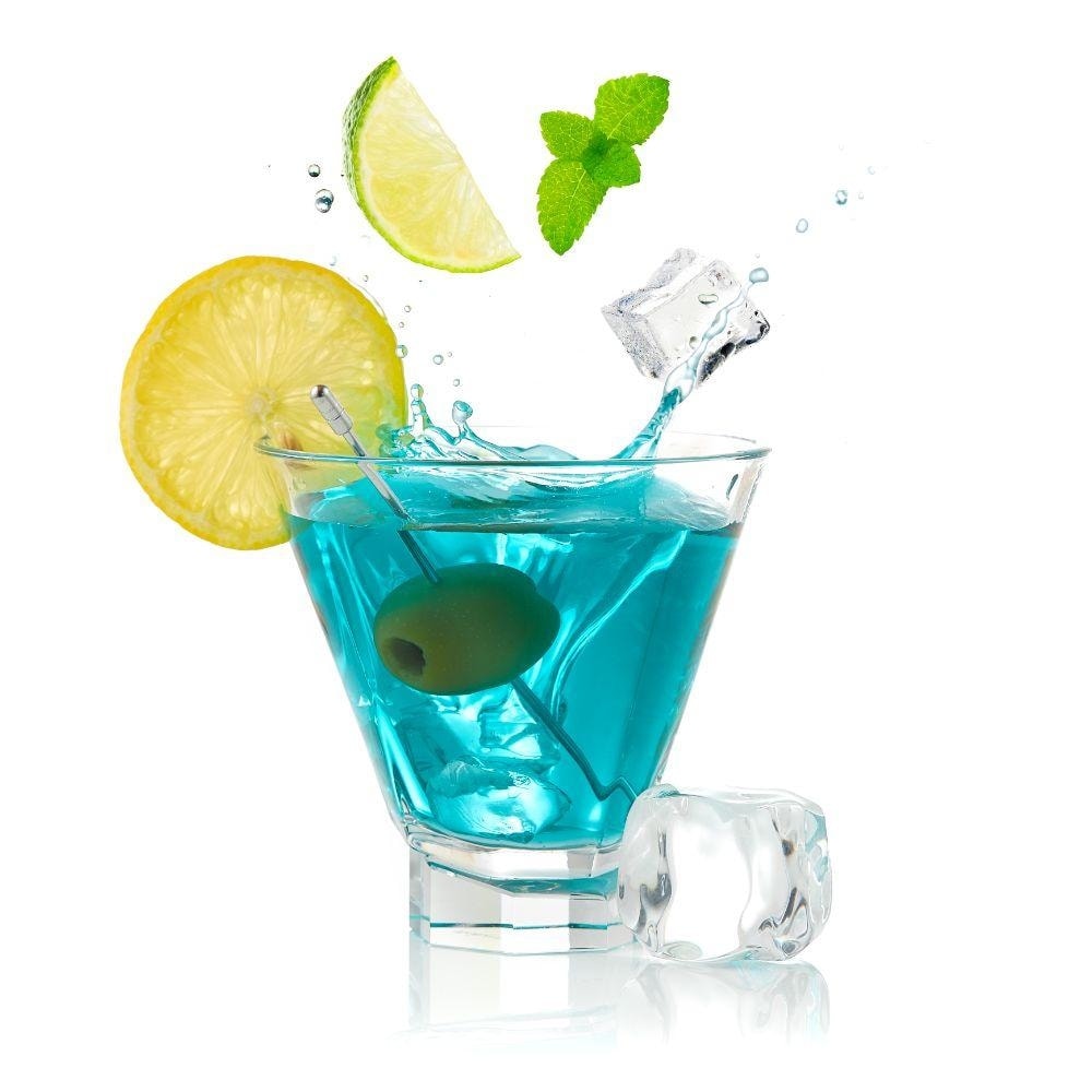 Joyjolt Octagon Aqua Vitae 8.6 Oz Crystal Martini Glasses Set Of 2 Off Base Glasses