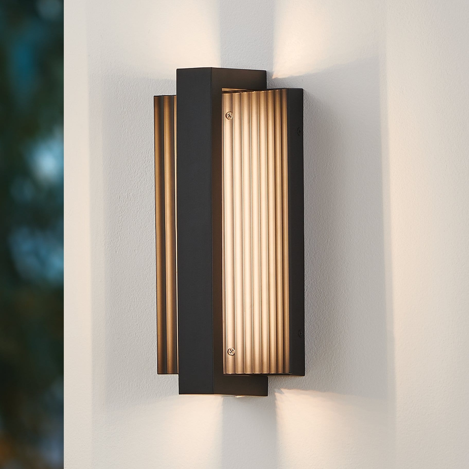 Jubilee 12 Inch Matte Black 5Cct Led Exterior Wall Sconce