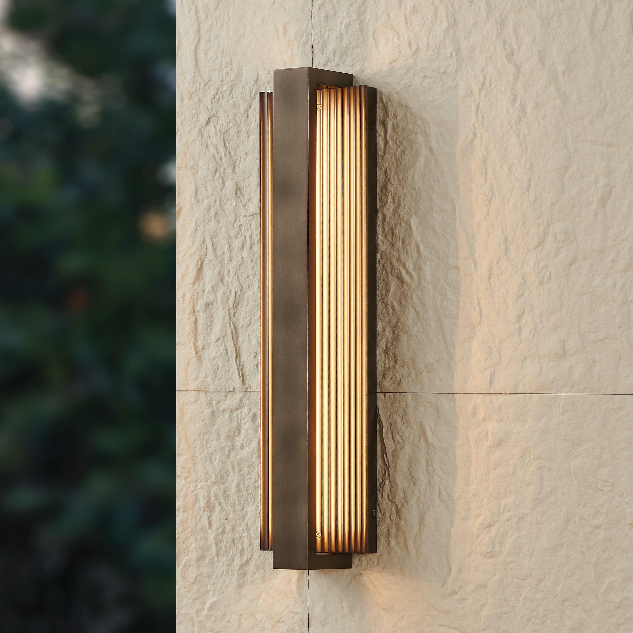 Jubilee 24 Inch Forged Bronze 5Cct Led Exterior Wall Sconce