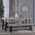 Jubilee Indoor Farmhouse 3 Piece Acacia Wood Picnic Set By Christopher Knight Home