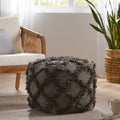 Jucar Fabric Pouf By Christopher Knight Home