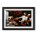 Judith Beheading Holofernes C 1599 Caravaggio Custom Framed Print