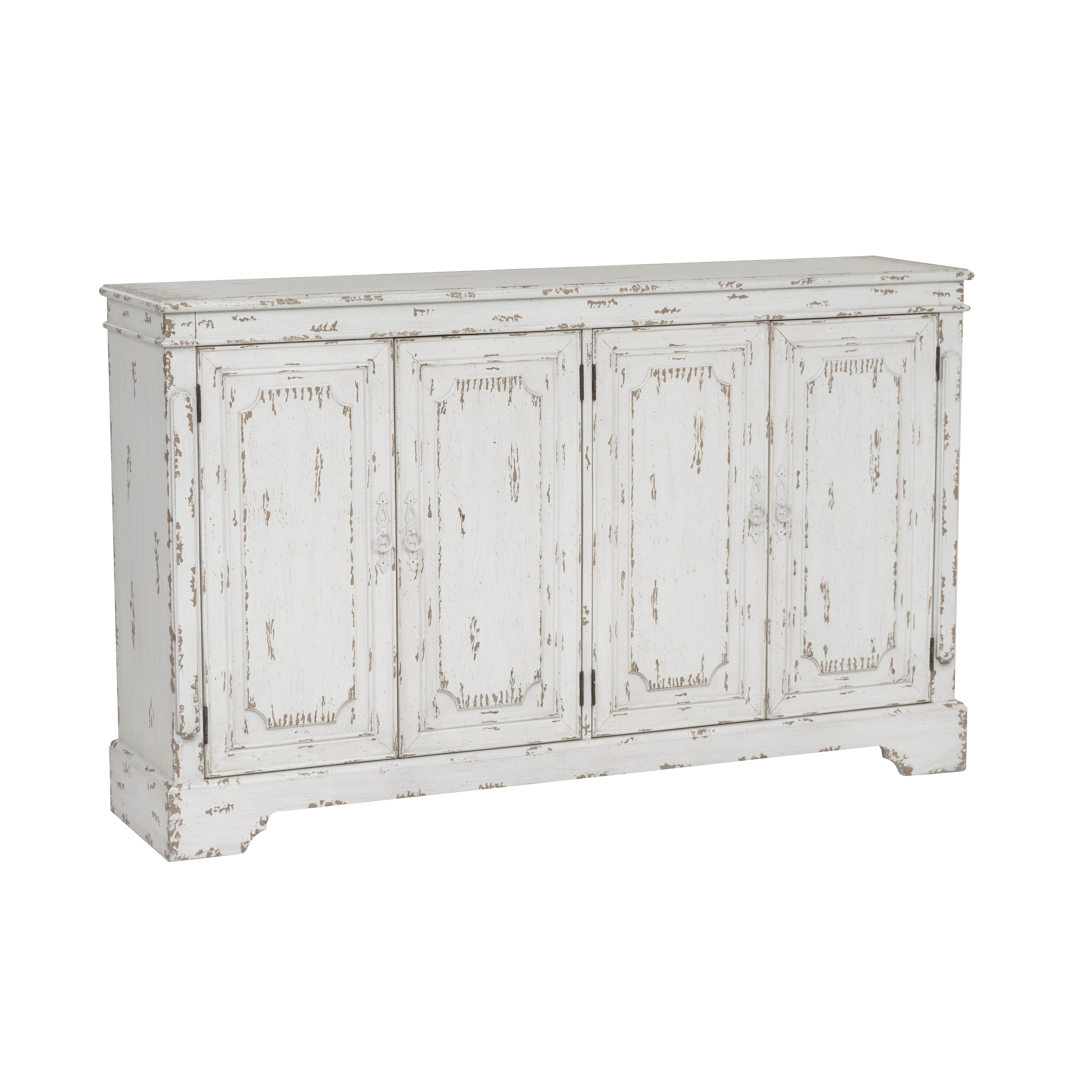 Judith Distressed Blue 4 Door Credenza