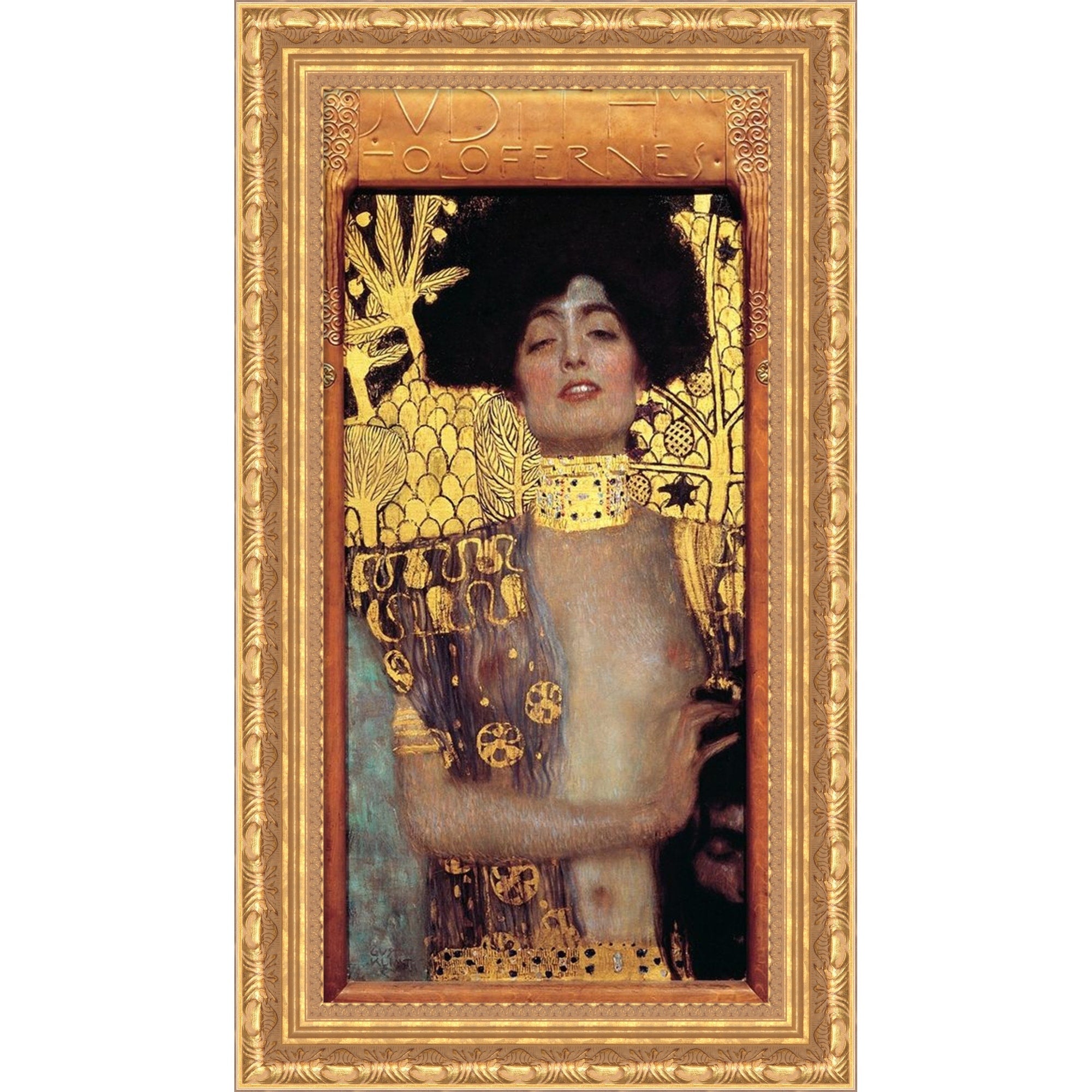 Judith I By Gustav Klimt Wood Framed Wall Art Print Versailles Gold