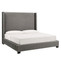 Judith Pleated Velvet Wingback Bed By Inspire Q Modern