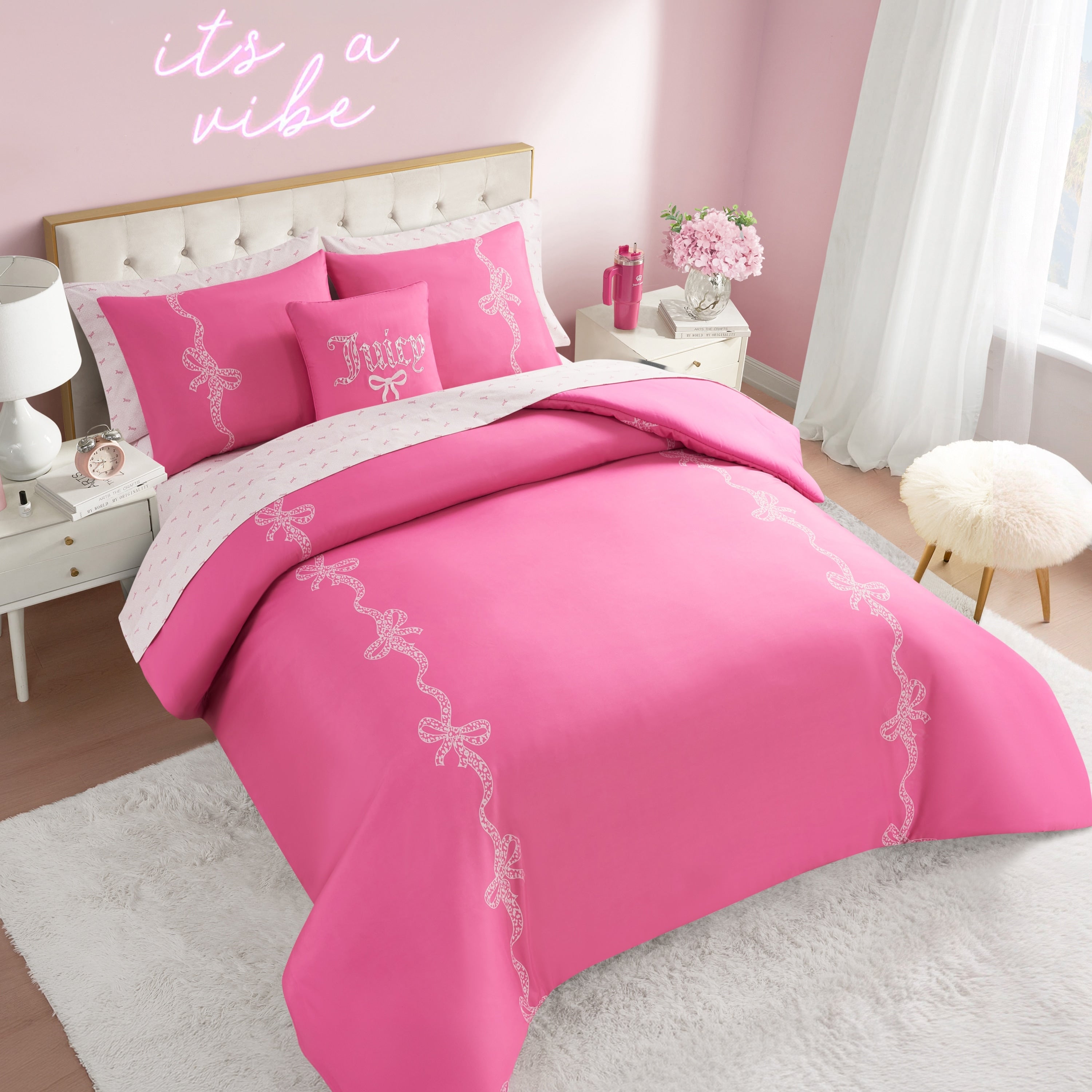 Juicy Couture Hotel Stripe Leopard Bows Bed In A Bag