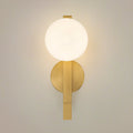 Julep 15 Inch 1 Light Brushed Gold Vanity Light With Opal Glass Shade