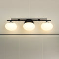Julep 24 Inch 3 Light Matte Black Vanity Light With Opal Glass Shades