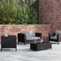Westport 4Pc Wicker All Weather Conversation Sofa Set With Cushions