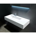 Juniper 36 Solid Surface Wall Mounted Sink Left Basin