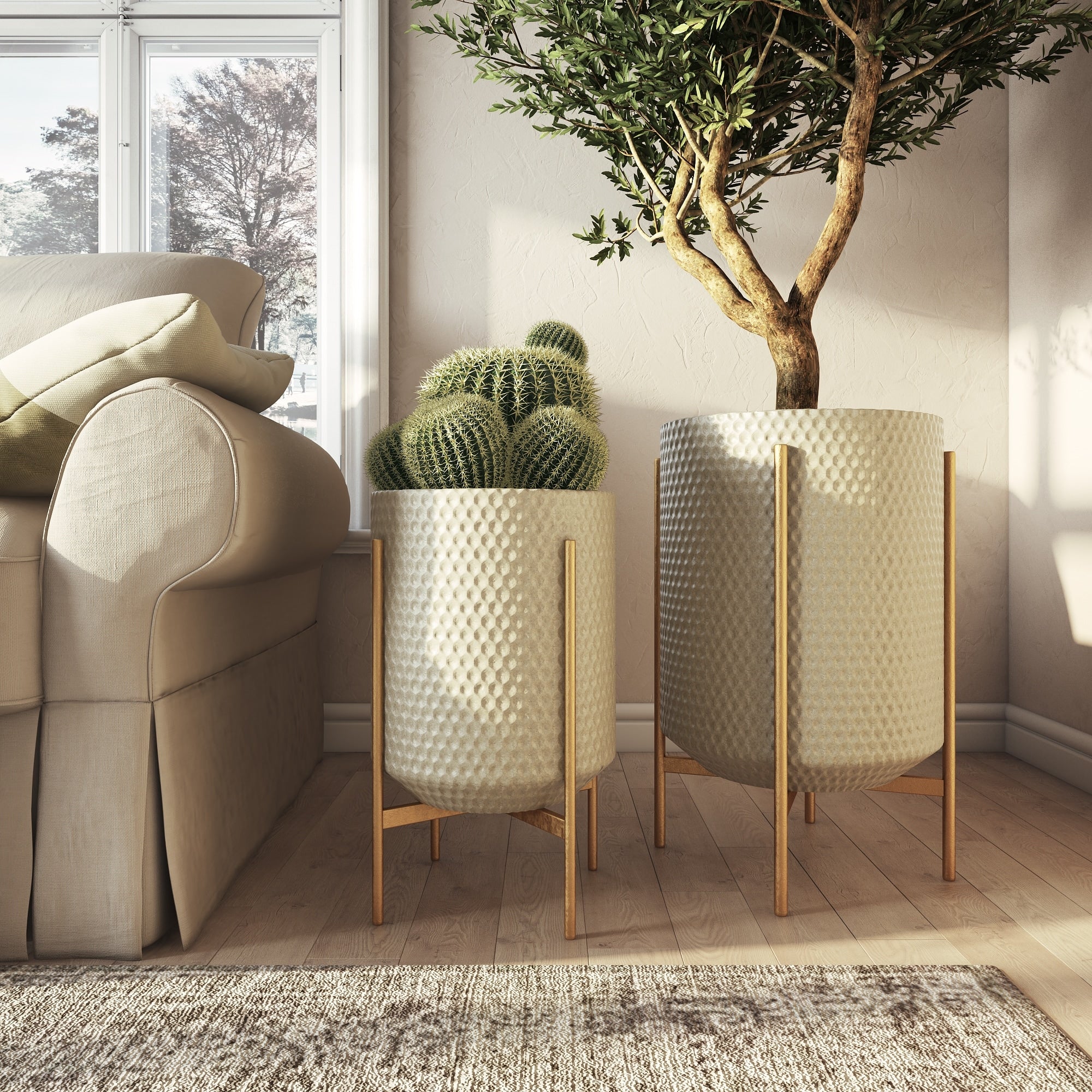 Juniper Large Modern Planters Set Of 2