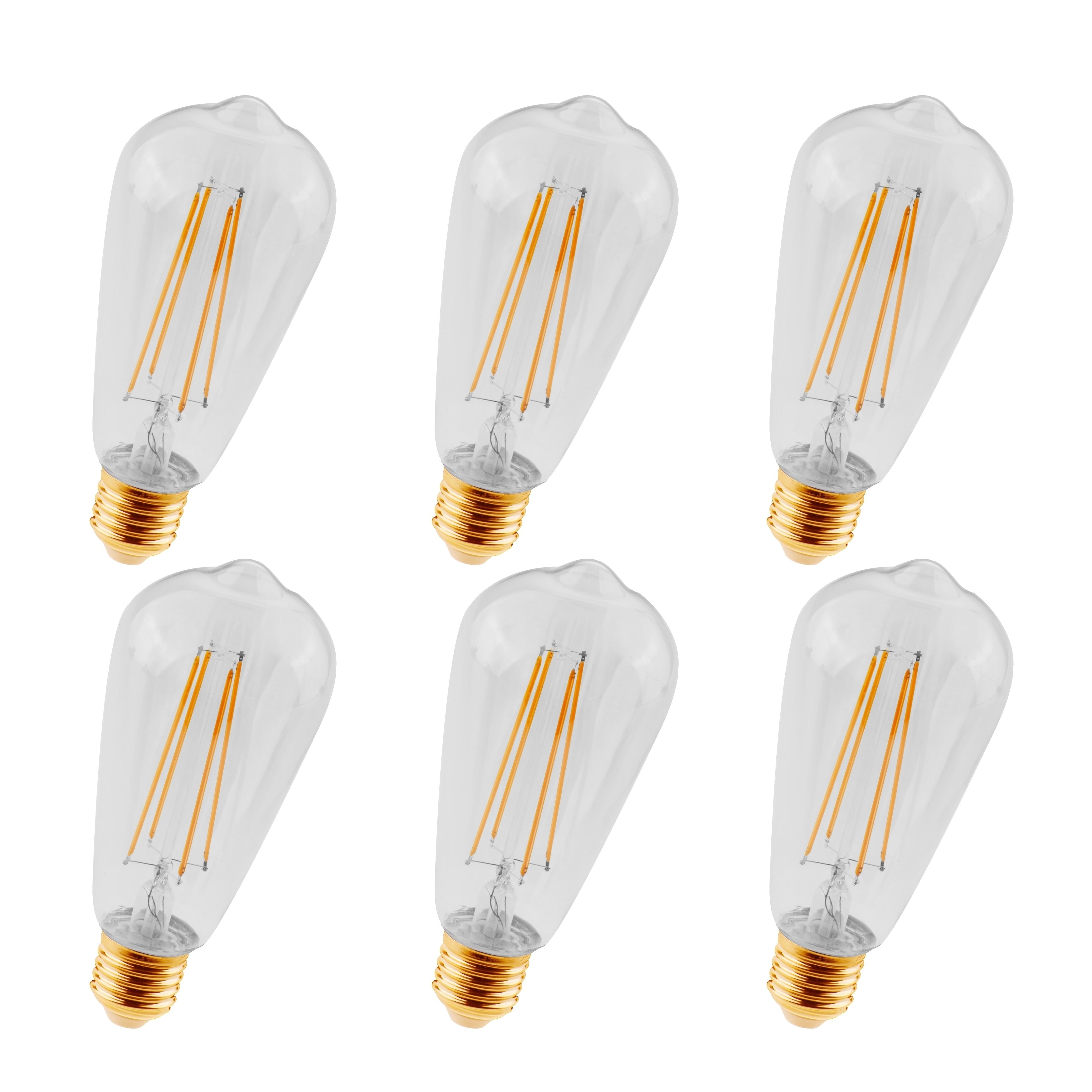 Juniper Supply Led St18 Light Bulbs 6 Pack 2200K 360 Cri80 3.5W
