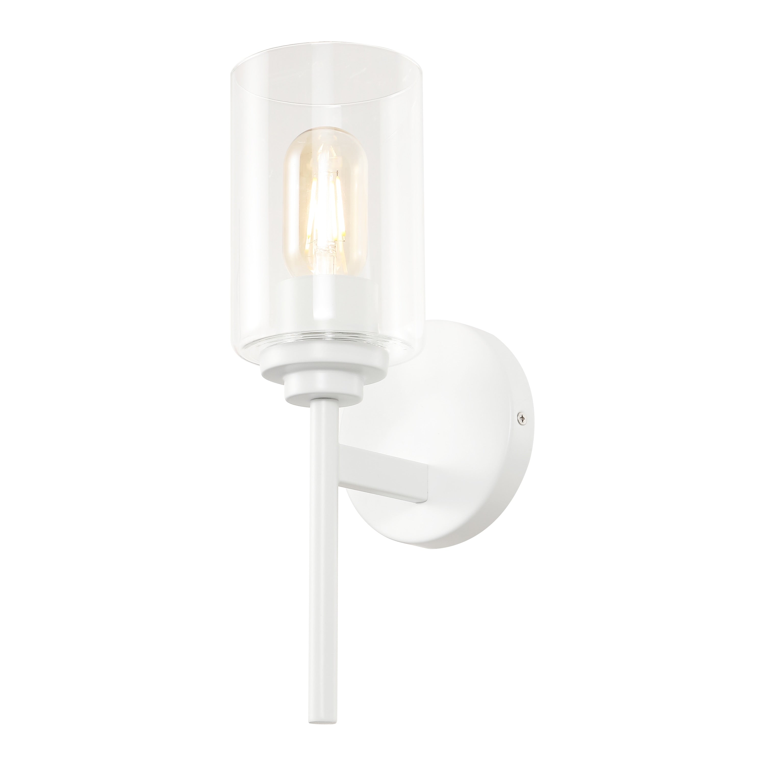 Juno 13 1 Light Farmhouse Industrial Metal Glass Cylinder Led Sconce
