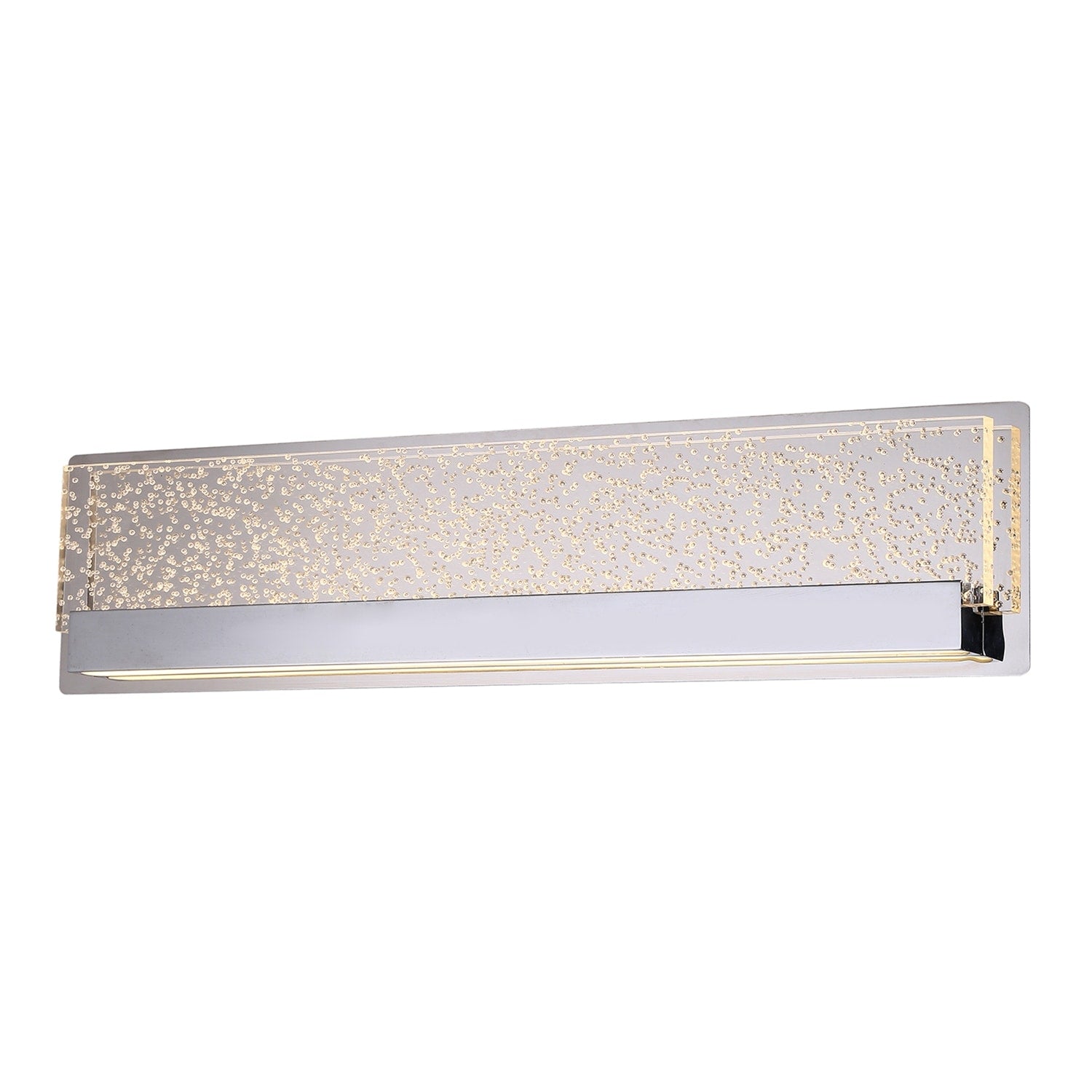 Justice Design Acryluxe Alloy 24 Inch Polished Chrome Up Downlight Linear Led Wall Bath Light