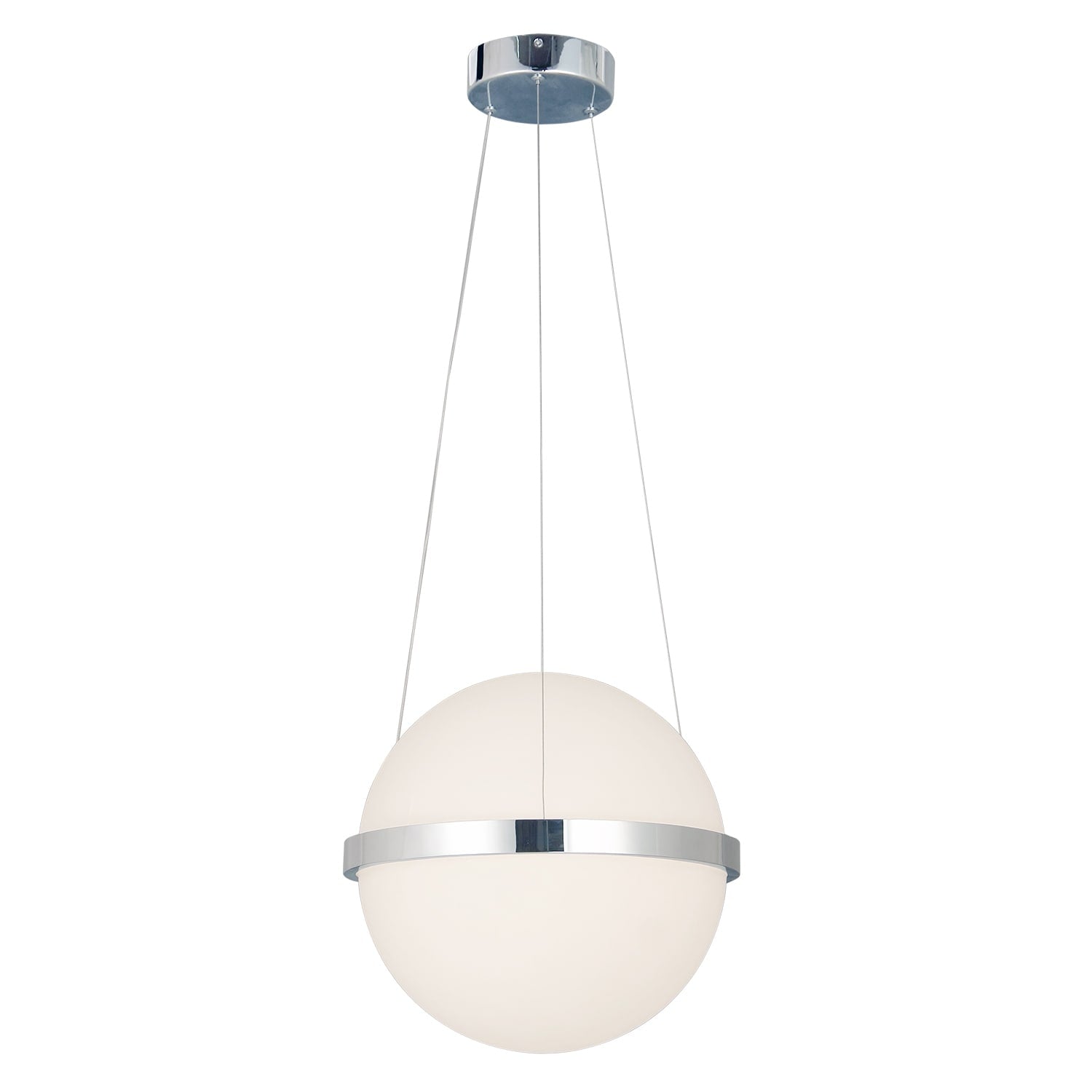 Justice Design Acryluxe Centric 15 Inch Polished Chrome Led Pendant With Opal Acrylic