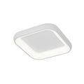 Justice Design Acryluxe Polaris 19 Inch Matt White Square Led Flush Mount With Opal Acrylic
