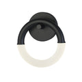 Justice Design Acryluxe Revolve Ada Matte Black Led Wall Sconce With Frosted Acrylic