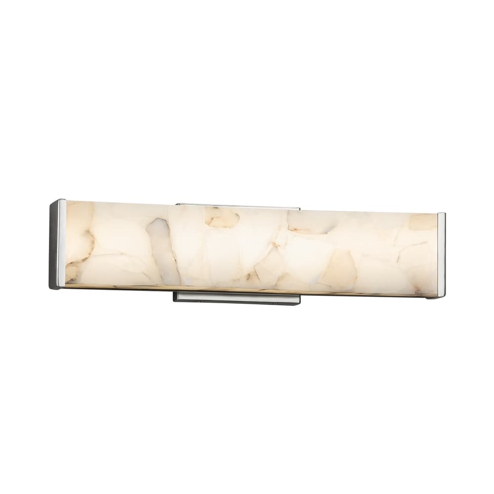 Justice Design Group Alabaster Rocks Latitude 19 Inch Polished Chrome Ada Wall Bath Bar