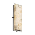 Justice Design Group Alabaster Rocks Avalon Brushed Nickel Ada Large Outdoor Wall Sconce