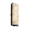 Justice Design Group Alabaster Rocks Avalon Matte Black Ada Large Outdoor Wall Sconce