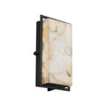 Justice Design Group Alabaster Rocks Avalon Matte Black Ada Small Outdoor Wall Sconce