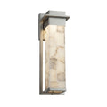 Justice Design Group Alabaster Rocks Pacific Brushed Nickel Outdoor Wall Sconce